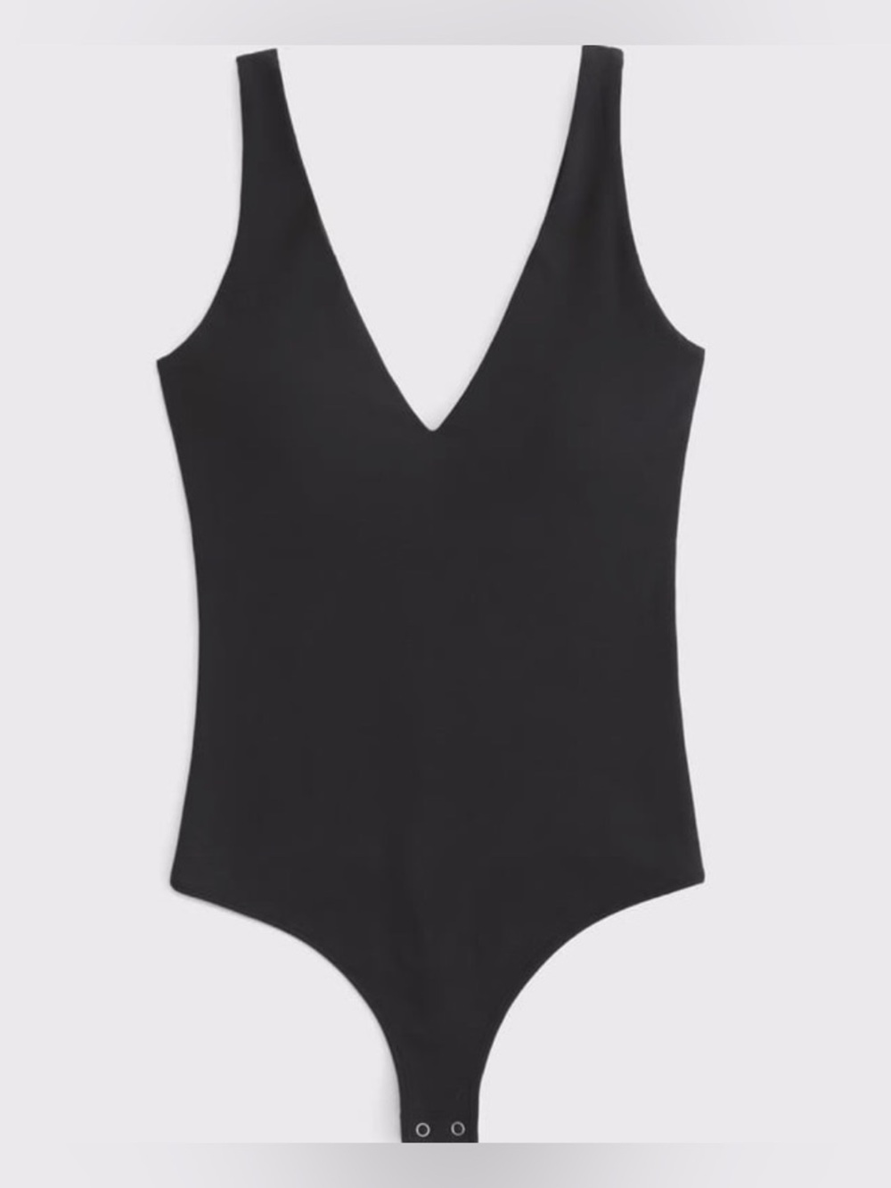 Abercrombie & Fitch V-Neck Black Sleeveless Bodysuit, Size M - Picture 2 of 6